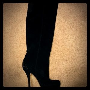 H by Halston Suede Thigh High Boots